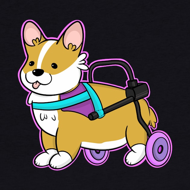 Cute Corgi in a doggy Wheelchair by IhateDumplings